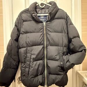 American Eagle Men Black Puffer Jacket